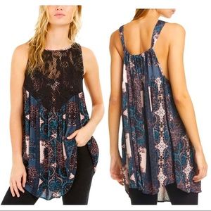 Free People Count Me In Trapeze Tunic Mini Dress